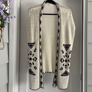 JACK Sleeveless Cardigan Ivory and Navy